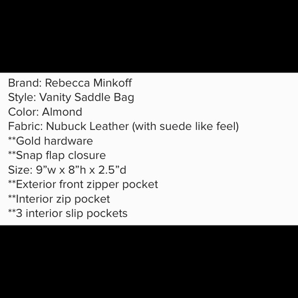 Rebecca Minkoff saddle bag - Picture 8 of 8